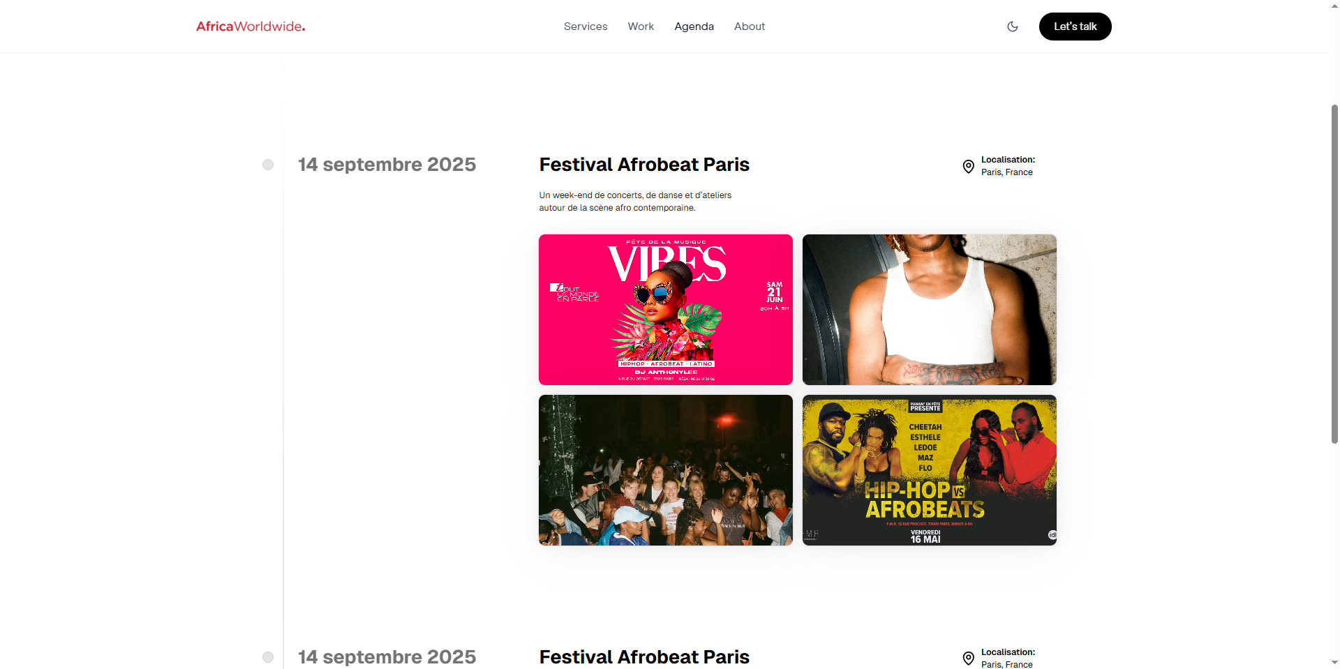 Africaworldwide events